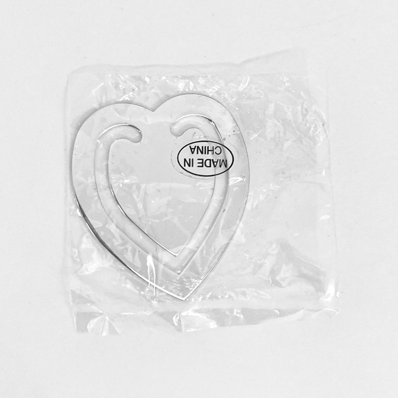 NWT Dansk Silverplate Heart Bookmark 1.5” - Picture 2 of 6